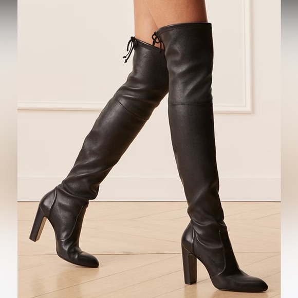 Stuart Weitzman Vidaland 100 Boot in Black Leather Size 6.5 - Picture 3 of 16